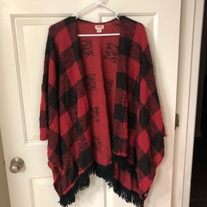 Oversized checkered cardigan (S/M)